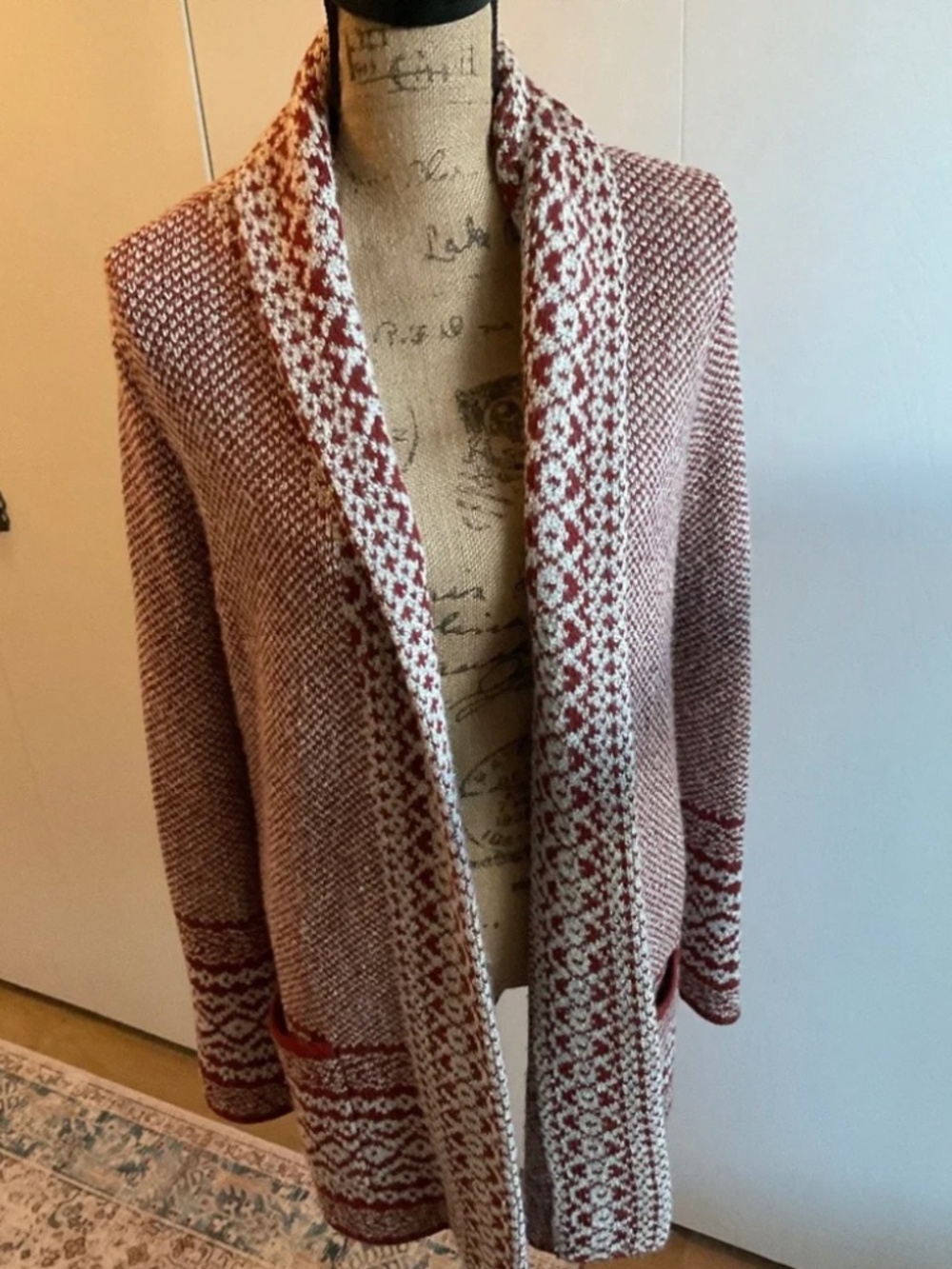 Lucky Brand Chunky Western Aztec Cardigan open southwestern sweater